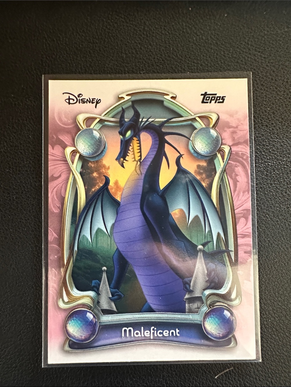 Disney Maleficent Dragon Artwork in Purple, Blue and Black